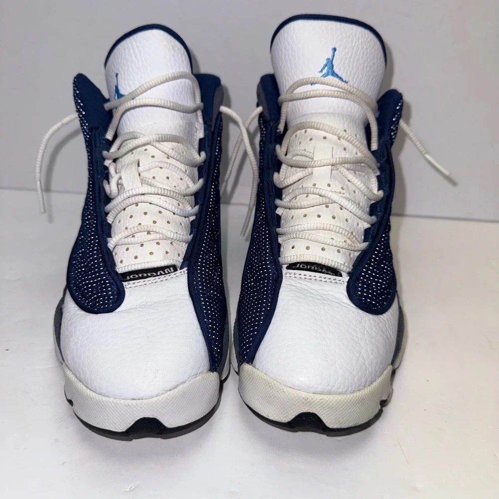 Jordan 13 Retro Kids Size 4.5Y Navy White Flint Grey 884129-404